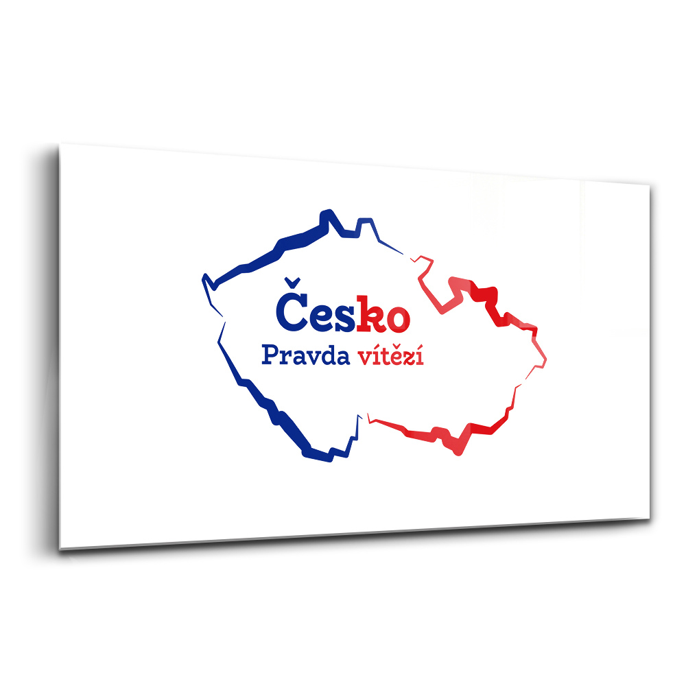 Tablou sticlă Harta Republicii Cehe