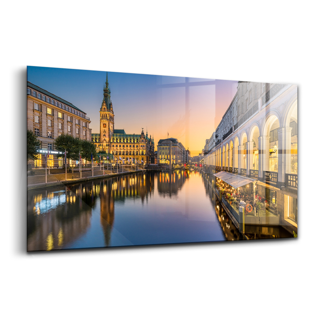 Tablou sticlă Primăria orașului Hamburg, Germania