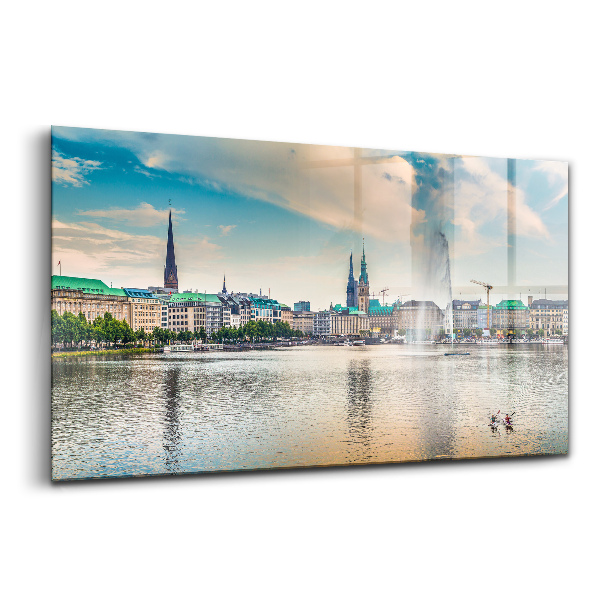 Tablou din sticlă Binnenalster în Hamburg