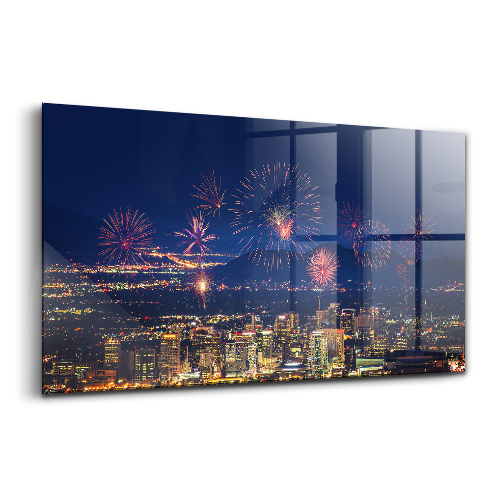 Tablou pe sticlă Orașul Phoenix noaptea