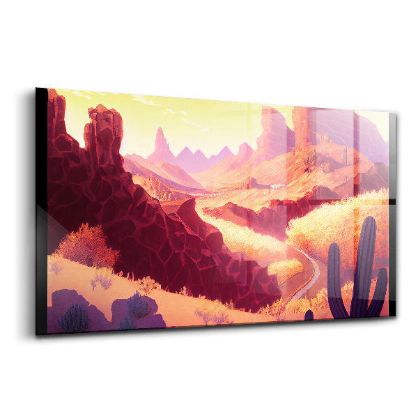 Tablou sticlă Ilustrație în deșertul Arizona