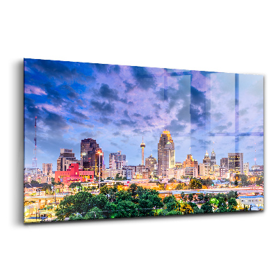 Tablou din sticlă Peisajul orașului San Antonio