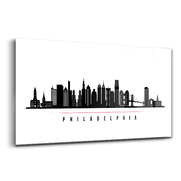 Tablou de sticlă Ilustrație a orașului Philadelphia