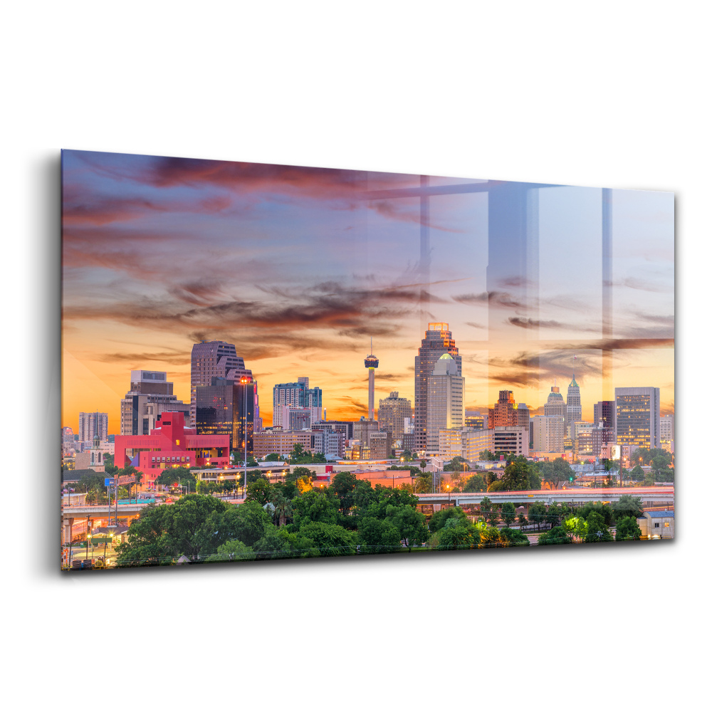 Tablou de sticlă San Antonio la apus