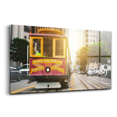 Tablou pe sticlă Tramvaiul din San Francisco