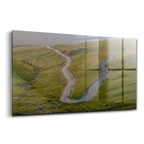 Tablou pe sticlă Ruta Transalpina 67c