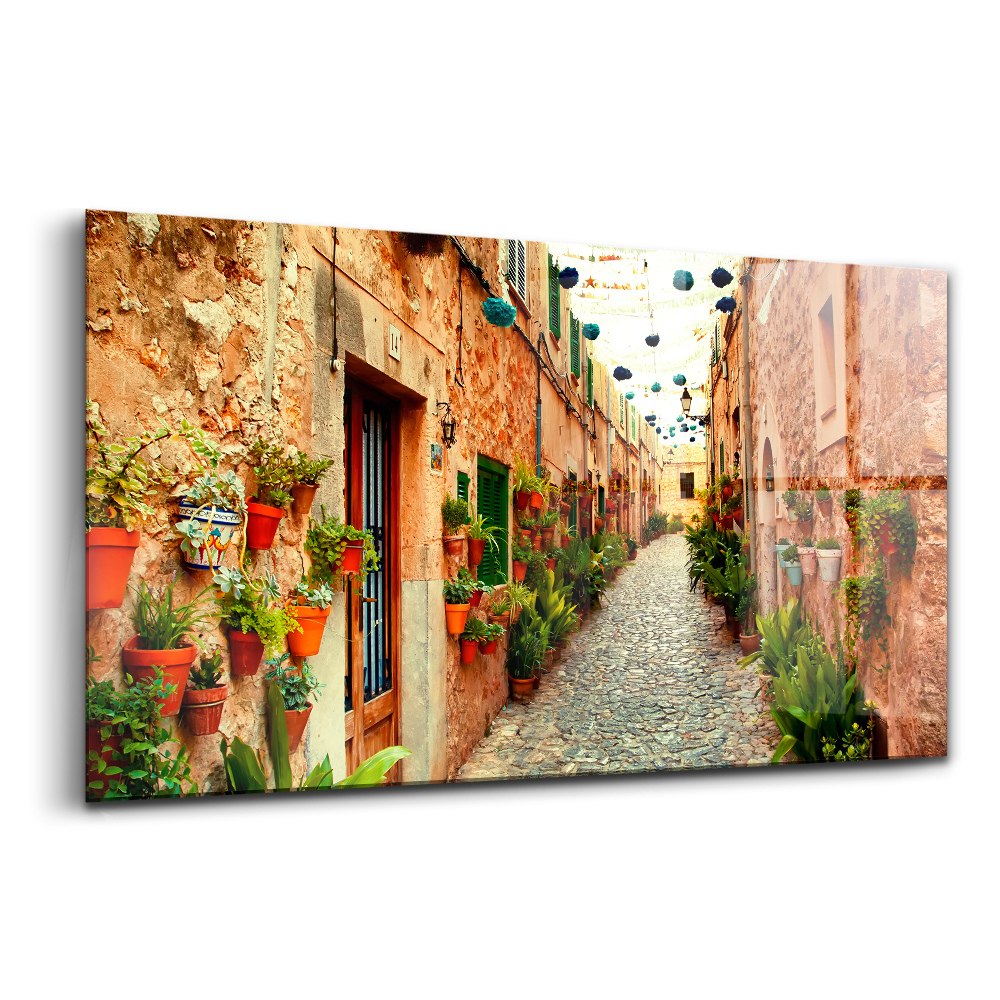 Tablou de sticlă O stradă din satul Valldemossa