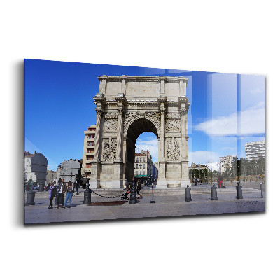 Tablou sticlă Arcul de Triumf din Marsilia, Franța