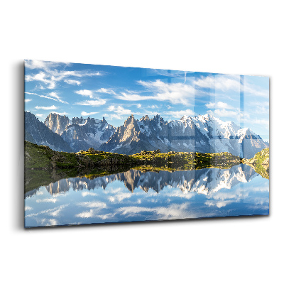 Tablou pe sticlă Valea Chamonix Alpii Francezi