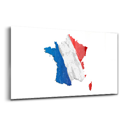 Tablou pe sticlă Drapelul Franței