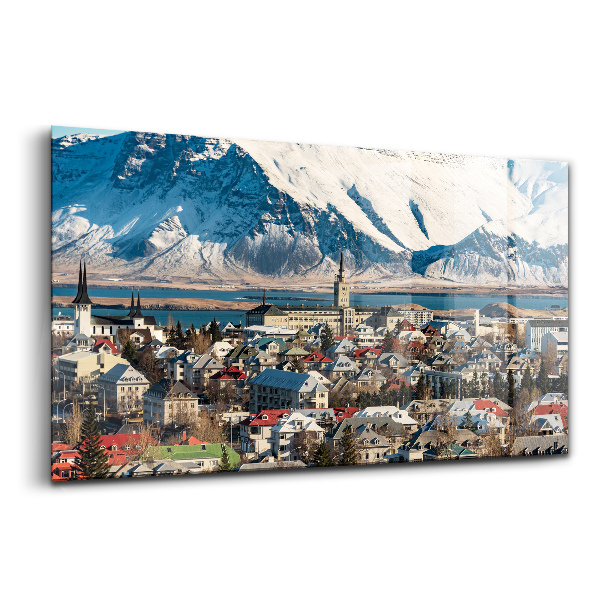 Tablou sticlă Vedere a orașului Reykjavik, Islanda