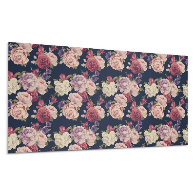 Panou decorativ bucatarie Model floral pe fundal