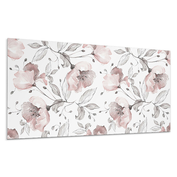 Panou decorativ bucatarie Model floral de acuarelă