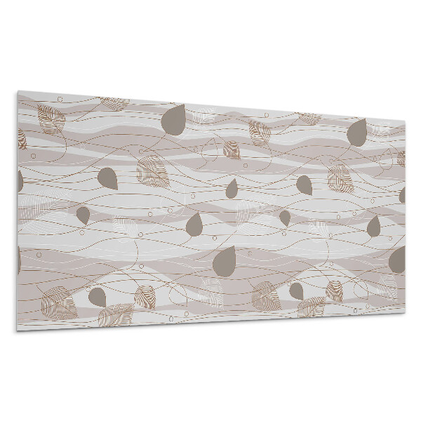 Panou decorativ bucatarie Model de frunze pe valuri
