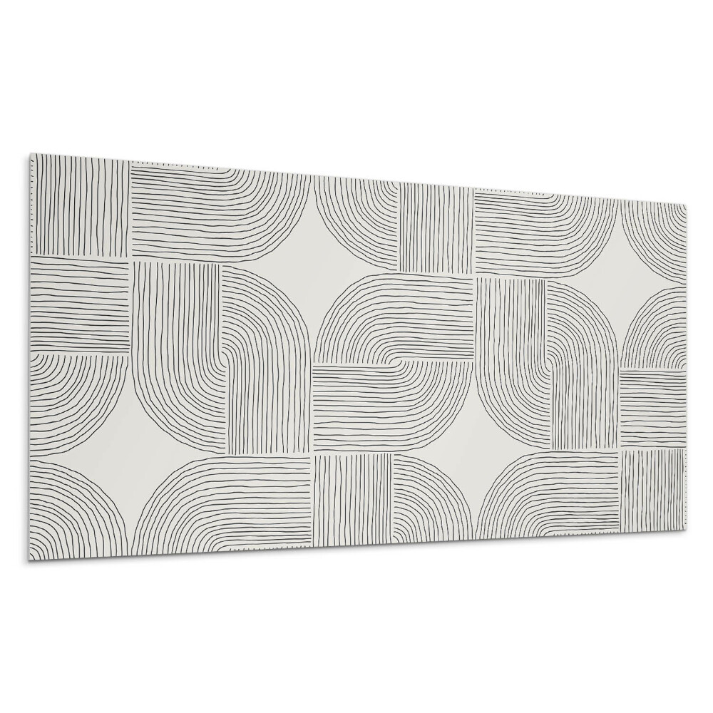 Panou decorativ bucatarie Linii geometrice în machetă