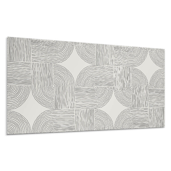 Panou decorativ bucatarie Linii geometrice în machetă