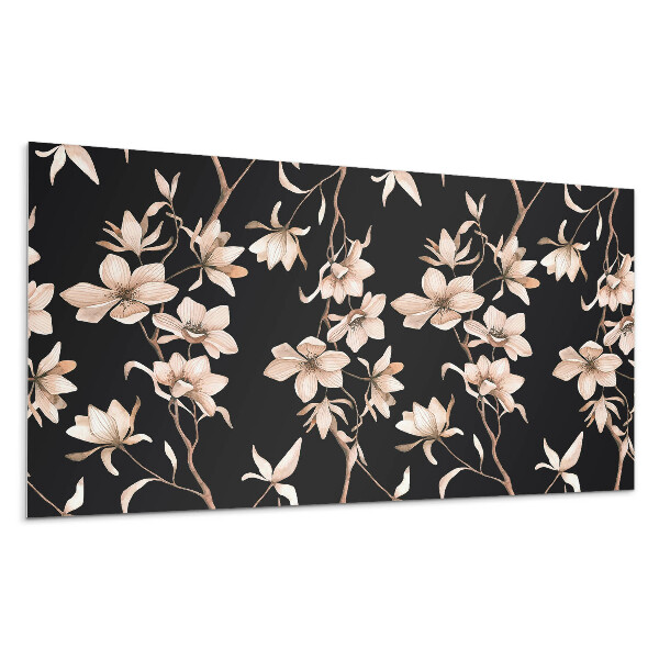 Panou decorativ bucatarie Model floral pe fundal