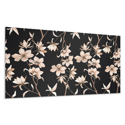 Panou decorativ bucatarie Model floral pe fundal