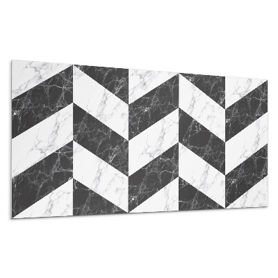 Panou decorativ bucatarie Model de hering din marmură