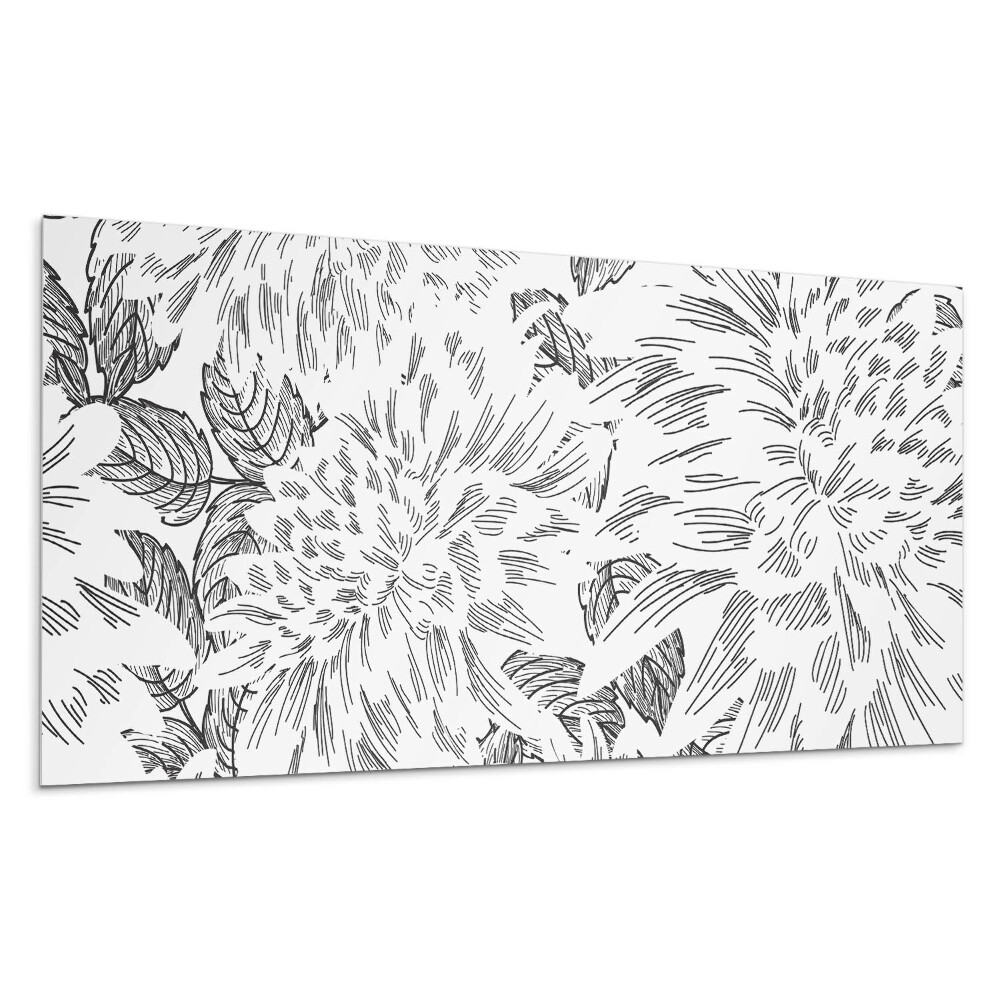 Panou decorativ bucatarie Model floral cu frunze
