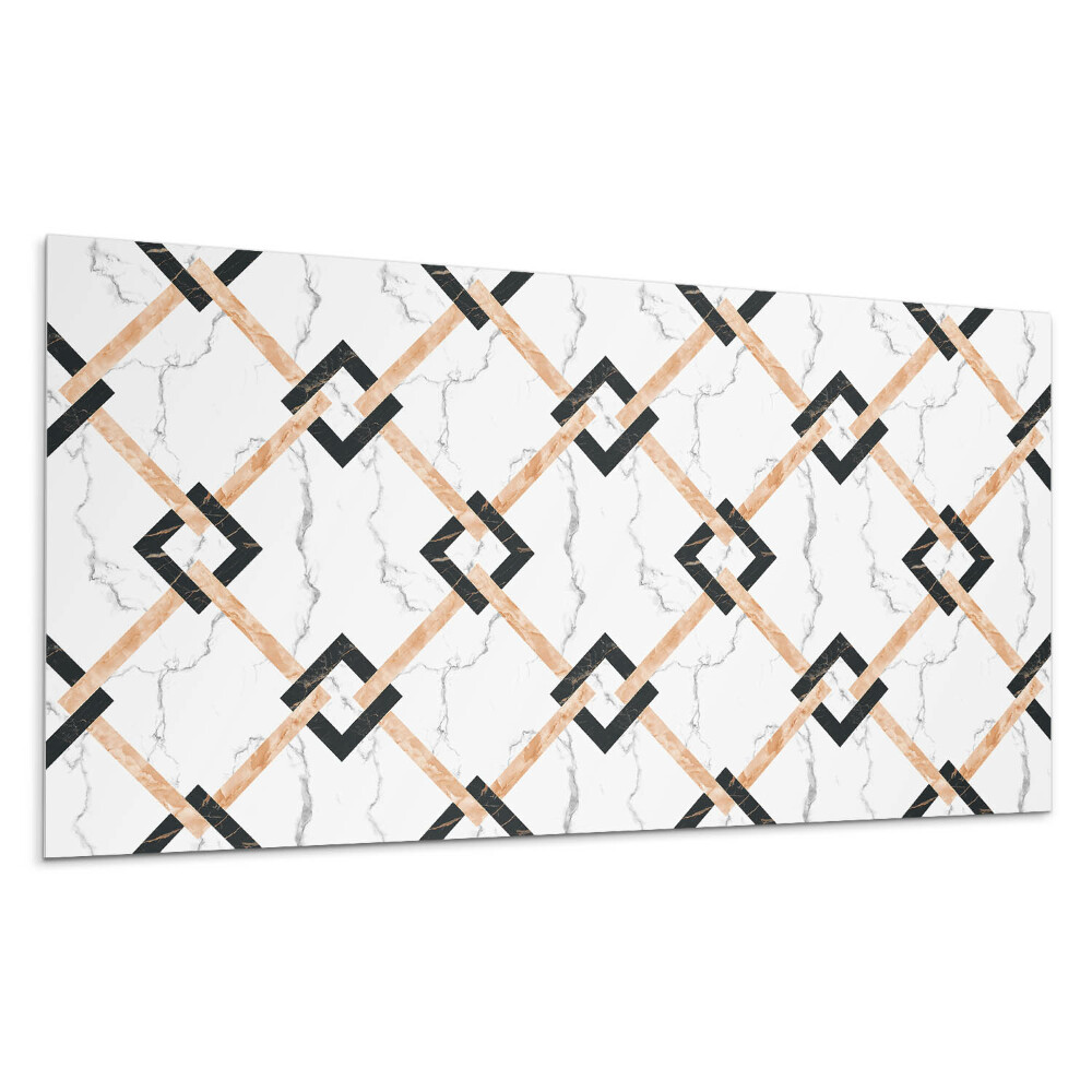 Panou decorativ bucatarie Modele geometrice de marmură