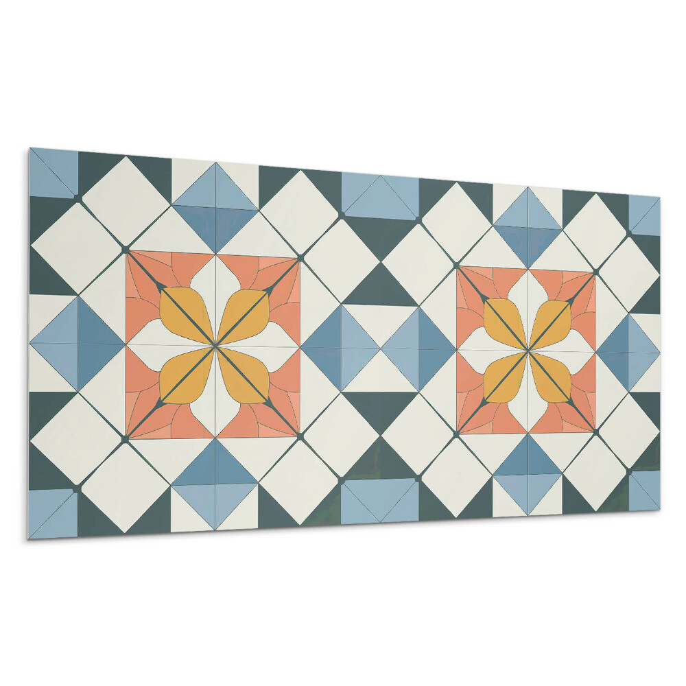 Panou decorativ bucatarie Model floral geometric