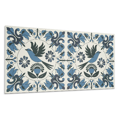 Panou perete Model cu păsări și flori