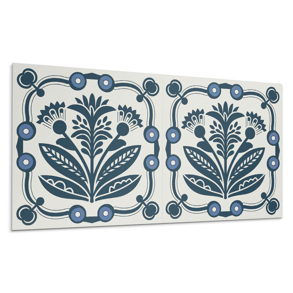 Panou decorativ bucatarie Model floral cu frunze