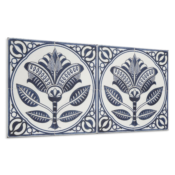 Panou decorativ bucatarie Model ceramic floral