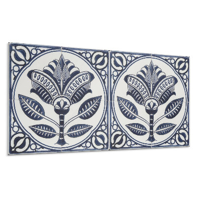 Panou decorativ bucatarie Model ceramic floral