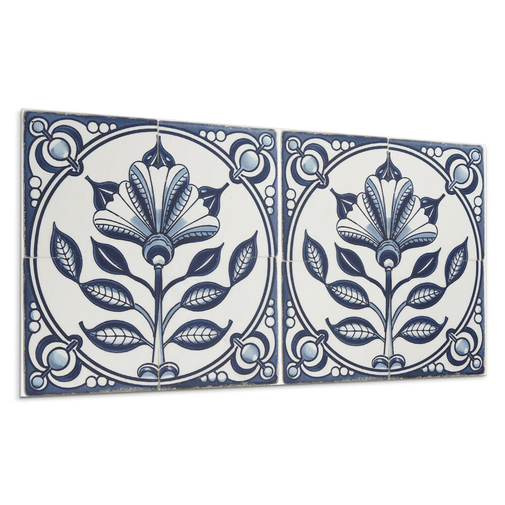 Panou perete Model floral pe faianță