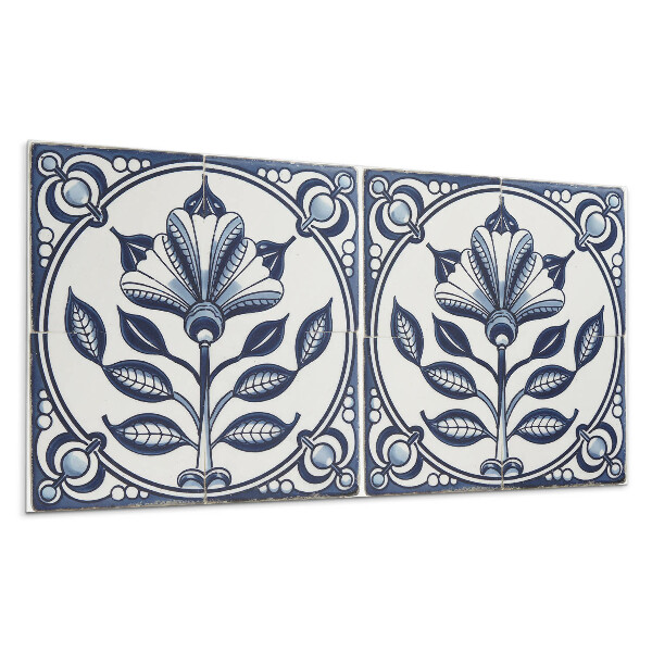 Panou perete Model floral pe faianță