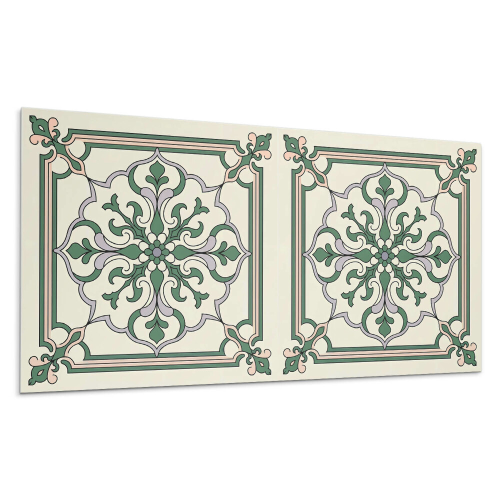 Panou decorativ bucatarie Model floral cu ornamente