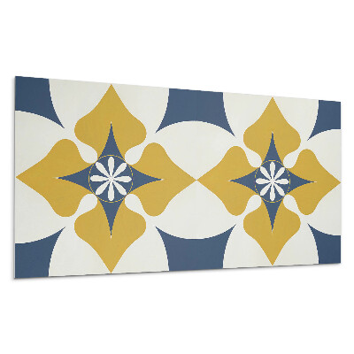 Panou decorativ bucatarie Model floral cu simetrie