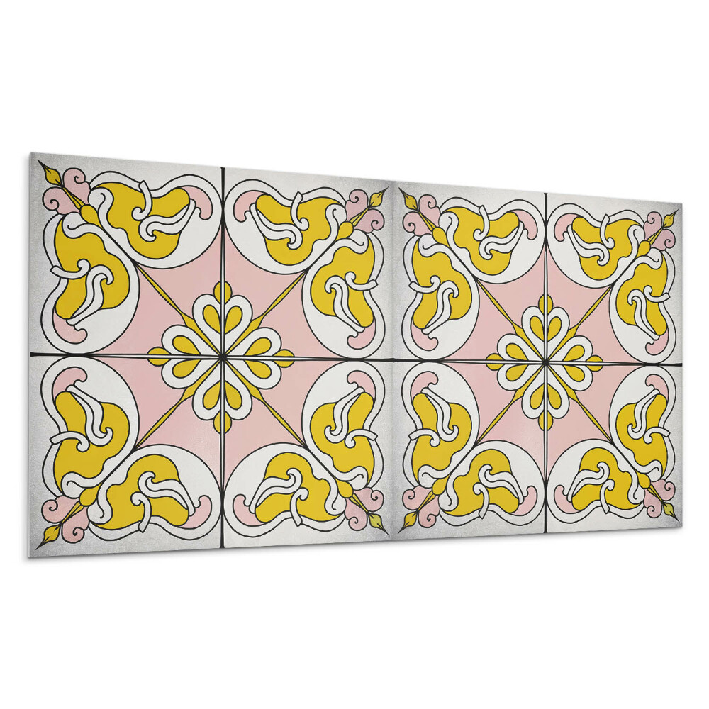 Panou decorativ bucatarie Model floral în plăci