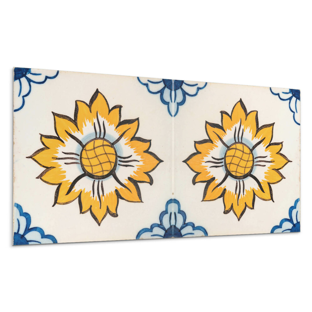 Panou decorativ bucatarie Model ceramic floral