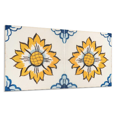 Panou decorativ bucatarie Model ceramic floral