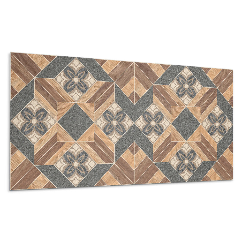 Panou decorativ bucatarie Model cu motive florale