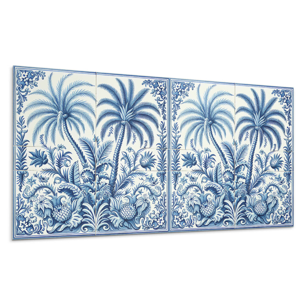 Panou decorativ bucatarie Model de plante tropicale