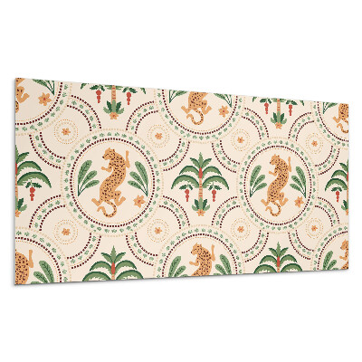 Panou decorativ pvc Imprimeu tropical de leopard