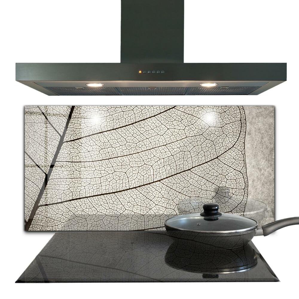 Sticlă pentru bucătărie Textură de frunze sepia