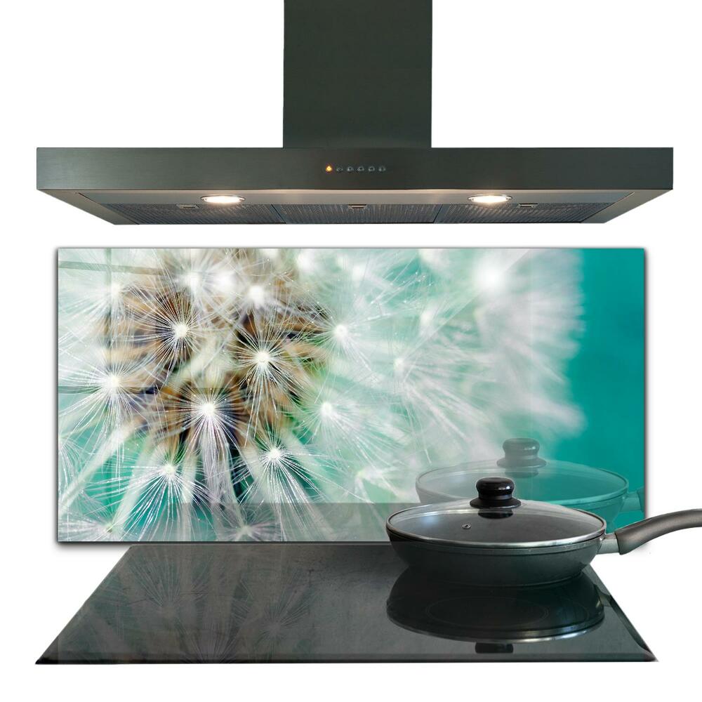 Sticlă pentru bucătărie Păpădie în centrala eoliană