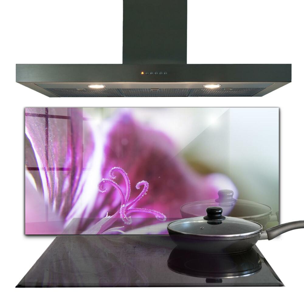 Sticlă pentru bucătărie Detalii flori roz natură