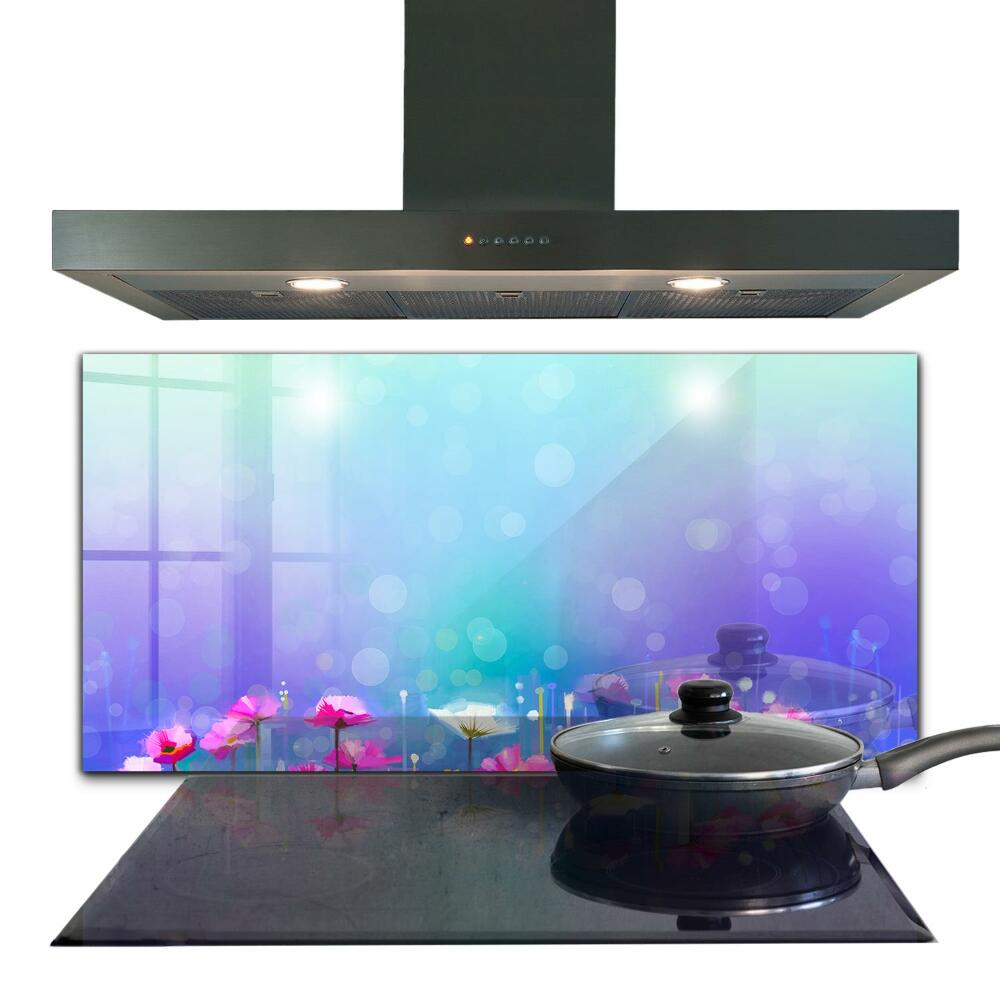 Sticlă bucătărie Pajiște colorată