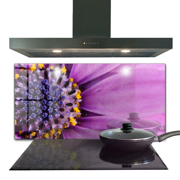 Sticlă pentru bucătărie Flori violete de vară