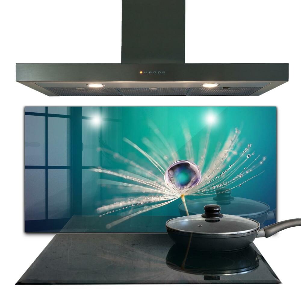 Sticlă pentru bucătărie Păpădie cu o picătură de rouă