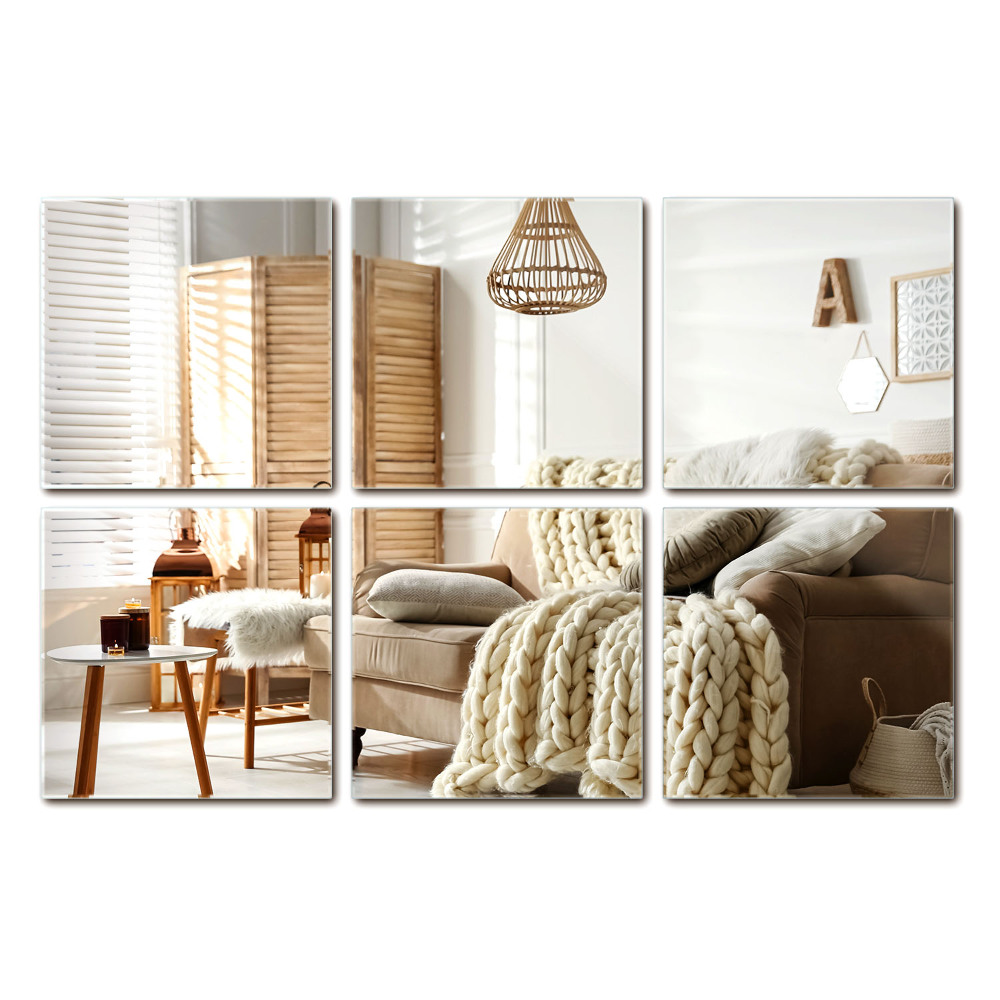 Plăci de oglindă pătrate autoadezive