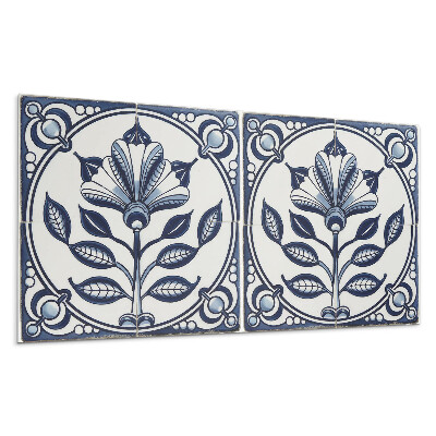 Panou decorativ pvc Model floral pe faianță