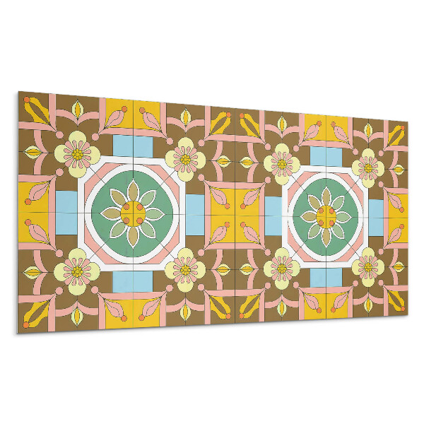 Panou decorativ Model floral pe fundal