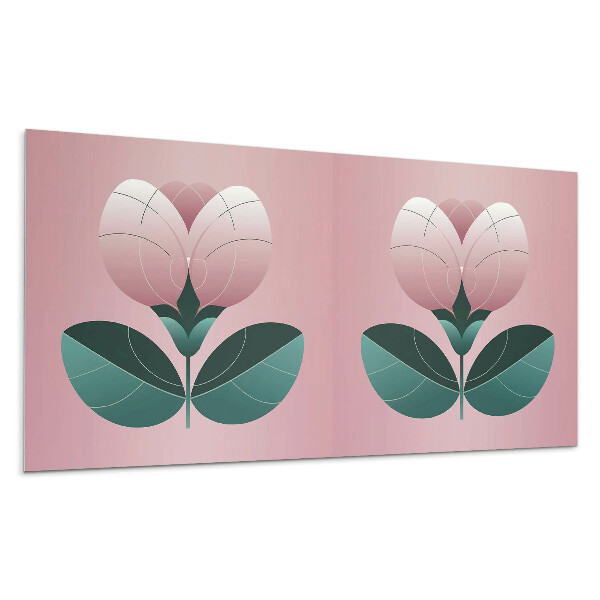 Panou decorativ Floare stilizată cu frunze